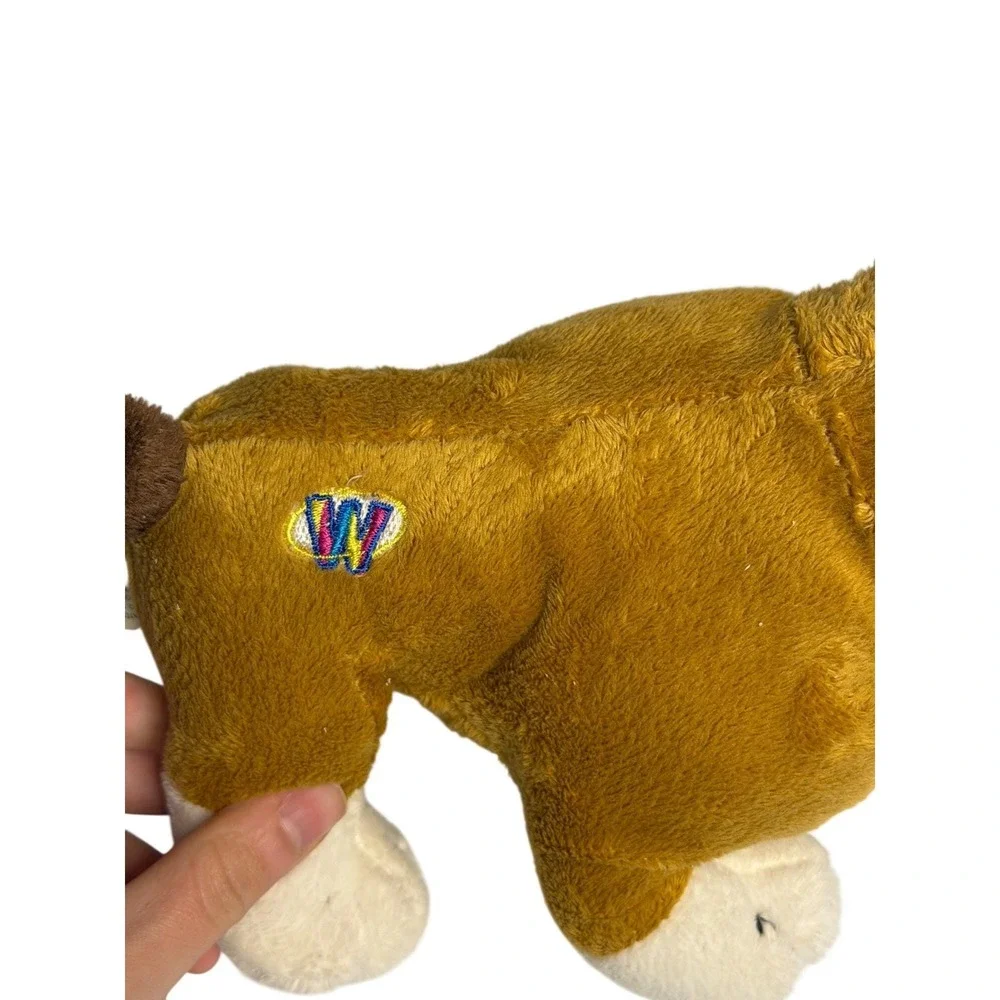 Webkinz Ganz Bulldog HM126 Plush Animal‎ Brow/White Stuffed Dog NO CODE Retired